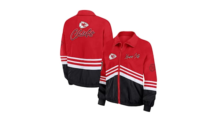 Kansas City Chiefs WEAR by Erin Andrews Women's Vintage Throwback Windbreaker